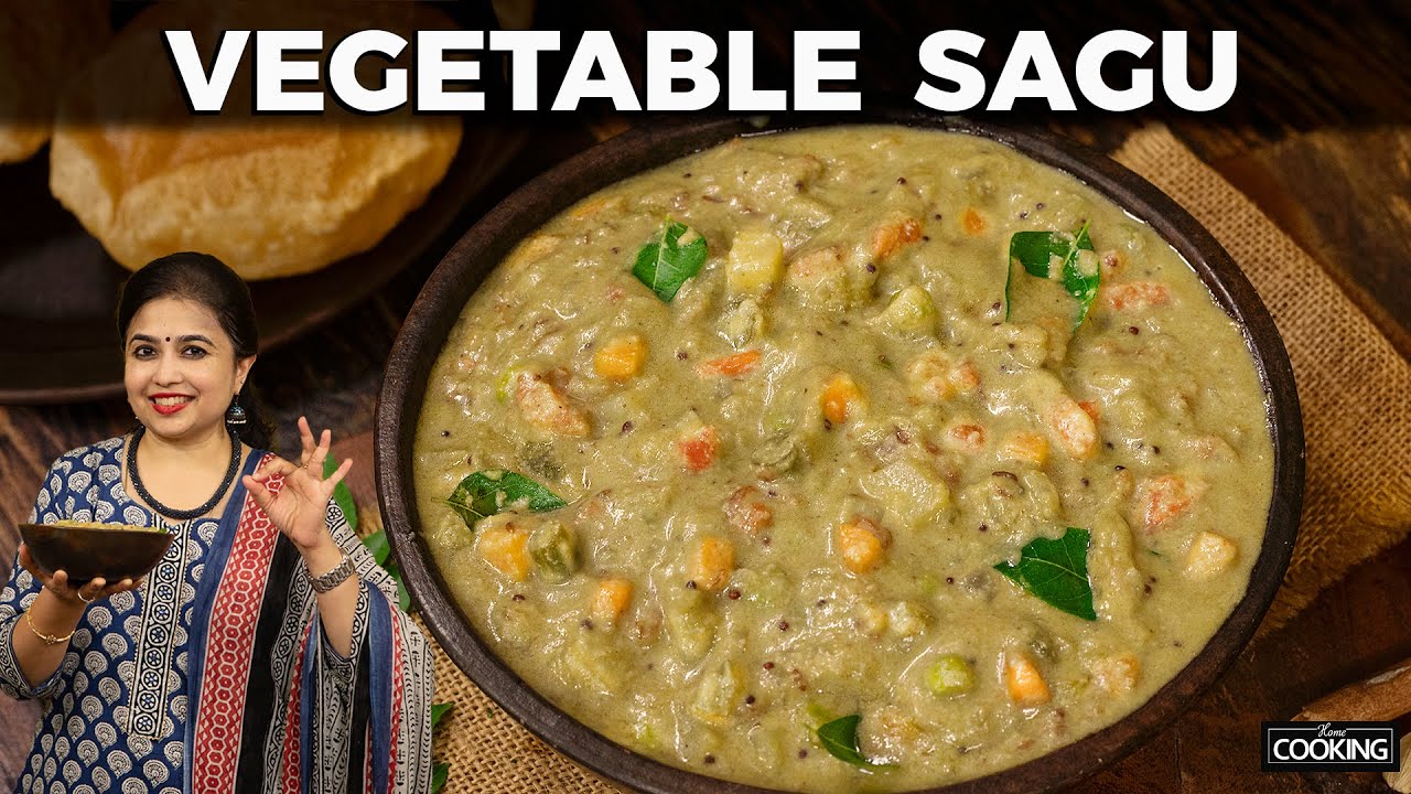 Vegetable Sagu | Mixed vegetable Saagu Recipe | Side dish for Poori | Veg Kurma Recipe