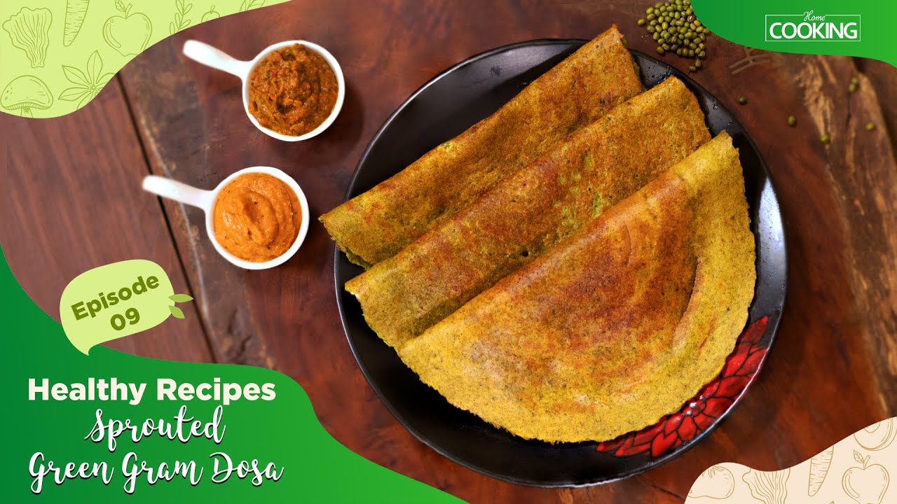 Weight loss Recipes | Green Gram Dosa | High Protein Breakfast | Healthy Recipes | Dosa Recipe