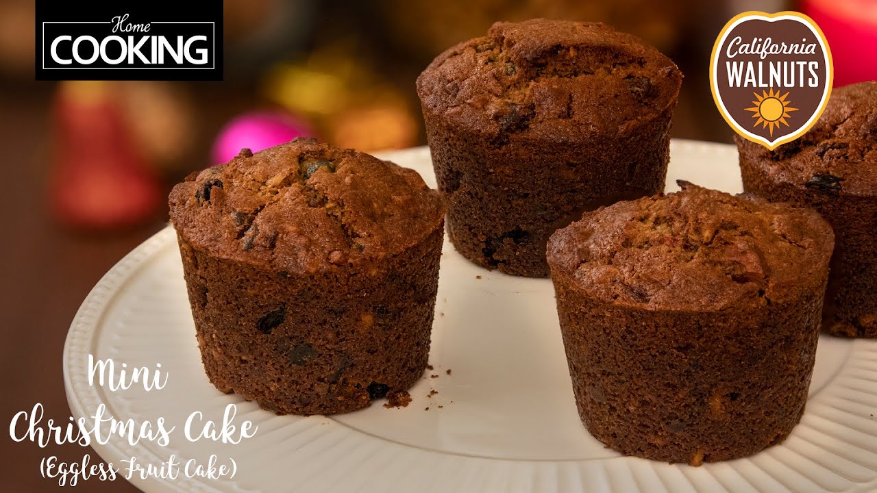 Mini Christmas Cake | Eggless Fruit Cake | Dry Fruit & Walnut Cake | Plum cake | Cake Recipes