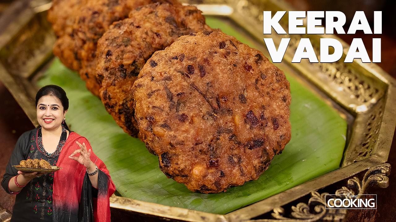 Keerai Vadai Recipe | Crispy Spinach Vada | Tea Kadai Special Vada | Evening Snacks Recipe