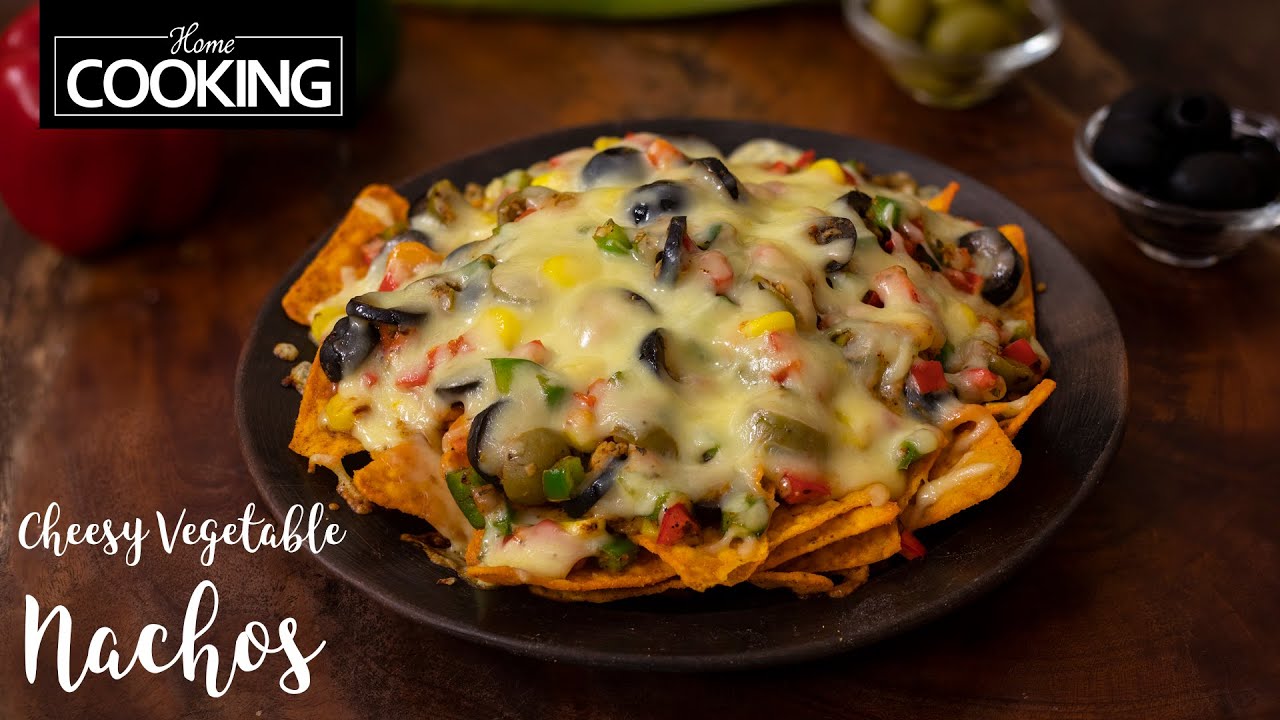 Cheesy Vegetable Nachos | Veg Nachos | Snacks