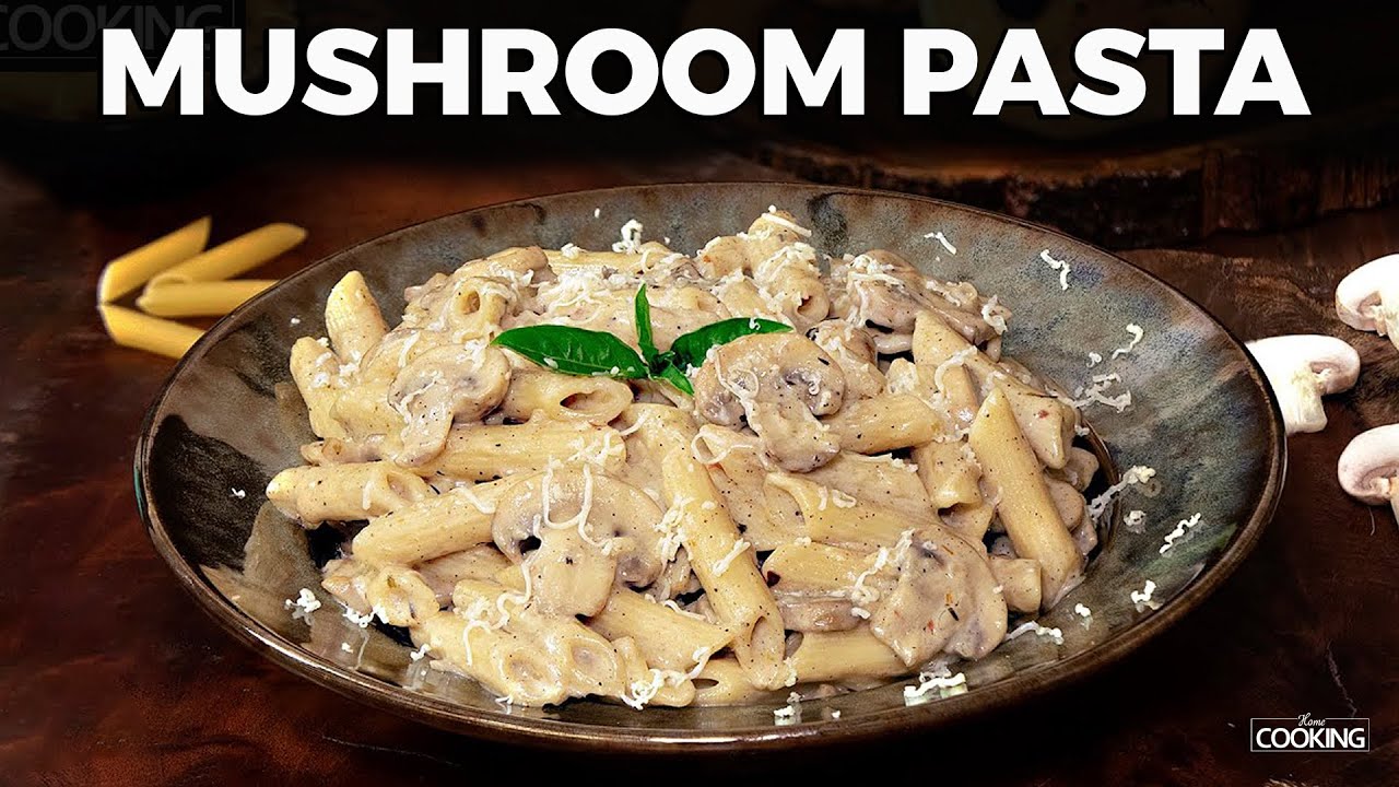 Creamy Garlic Mushroom Pasta | Kids Lunch Box Recipes | Pasta Recipes | Mushroom Recipes