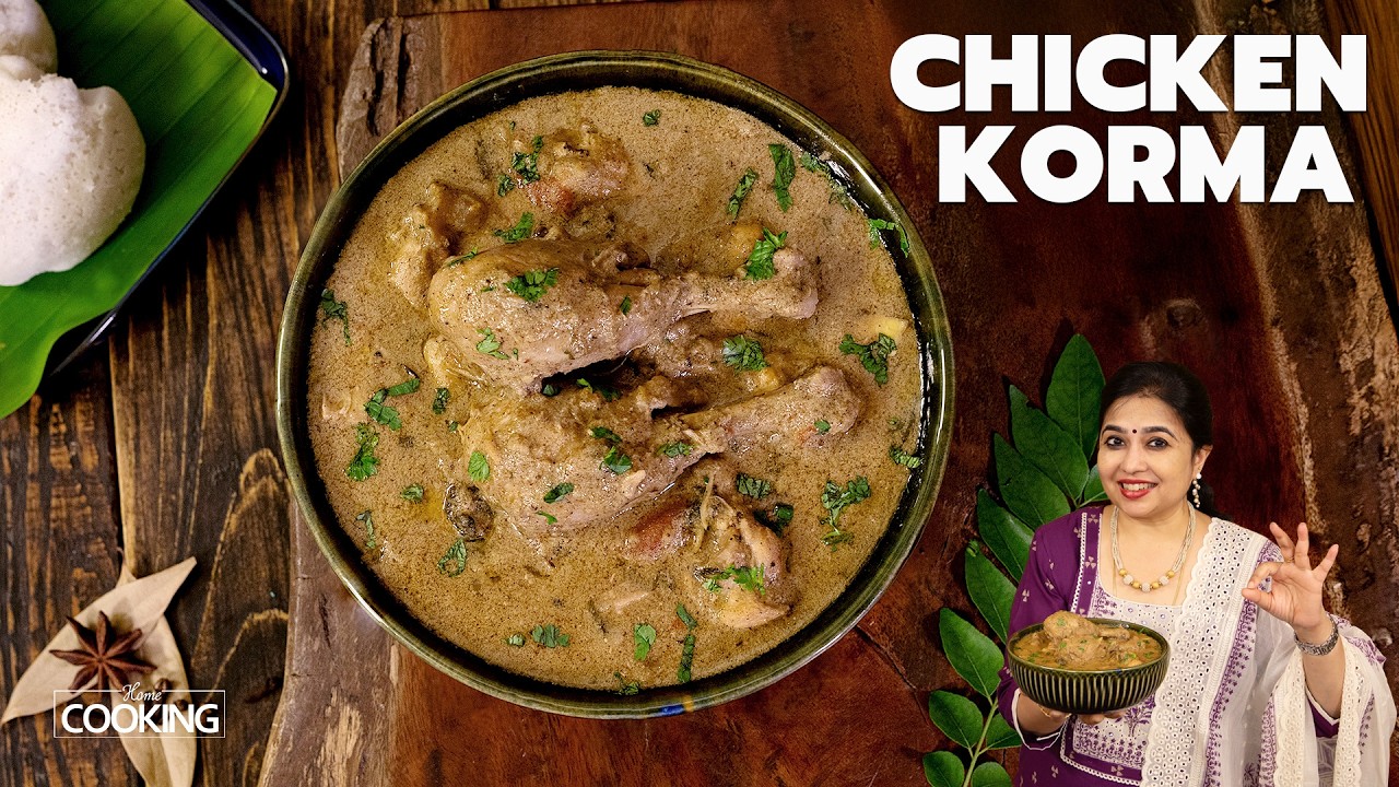 Chicken Korma | White Chicken Kurma | Perfect Side Dish for Idli, Dosa & Chapathi