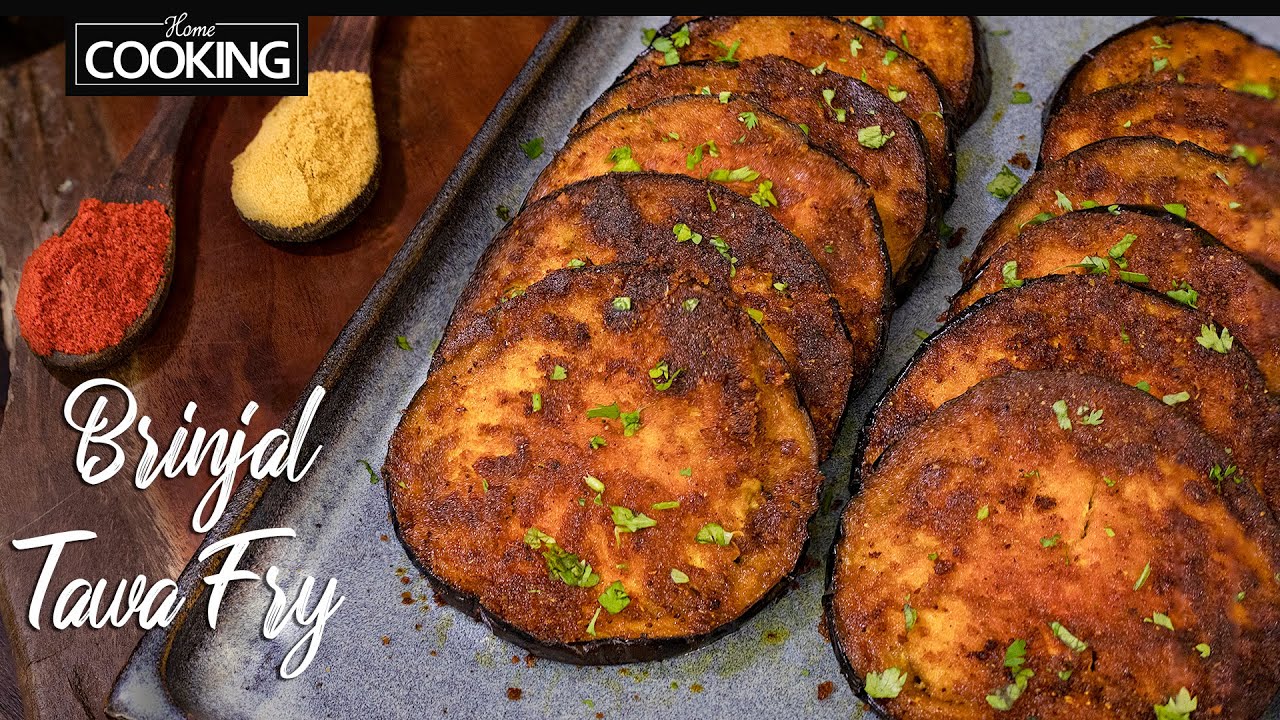Brinjal Tawa Fry Recipe | Crispy Baingan Fry | Eggplant Recipe | Begun bhaja Recipe @HomeCookingShow