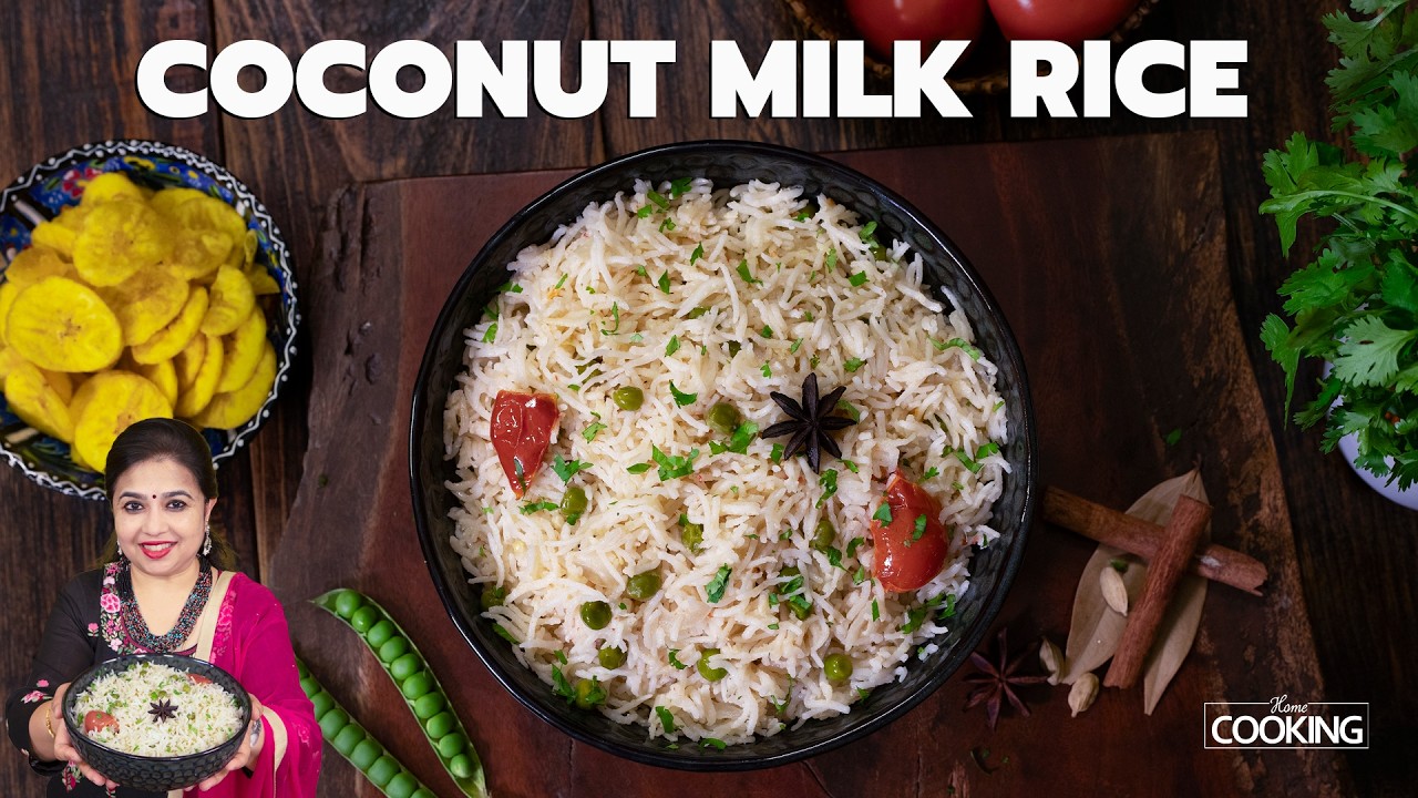 Coconut Milk Rice | Thengai Paal Sadam | Easy One Pot Rice | Simple Lunch Box Recipe