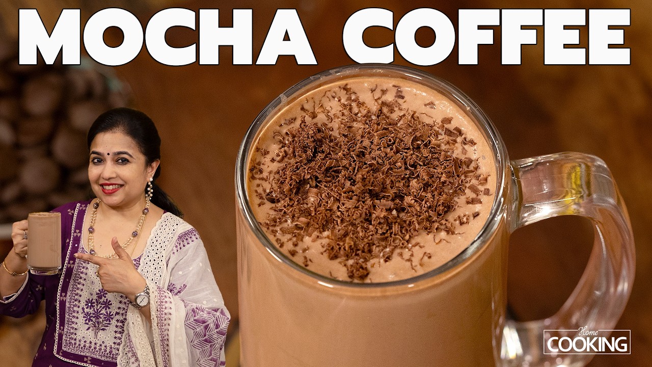 Mocha Coffee | Iced Mocha | Creamy Chocolate Cold Coffee | Homemade Beverage
