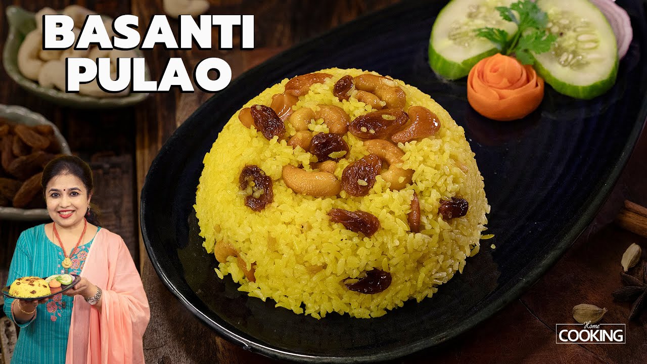Basanti Pulao Recipe | Bengali Recipe | Traditional Mishti Pulao | Sweet Yellow Rice | Rice Recipes