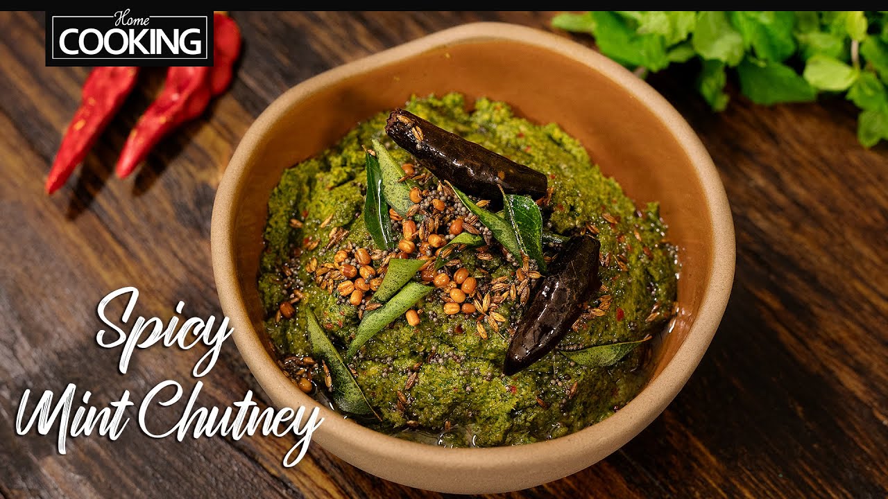Spicy Mint Chutney | Pudina Pachadi for Rice Andhra Style | Side dish for Idli Dosa | Chutney Recipe