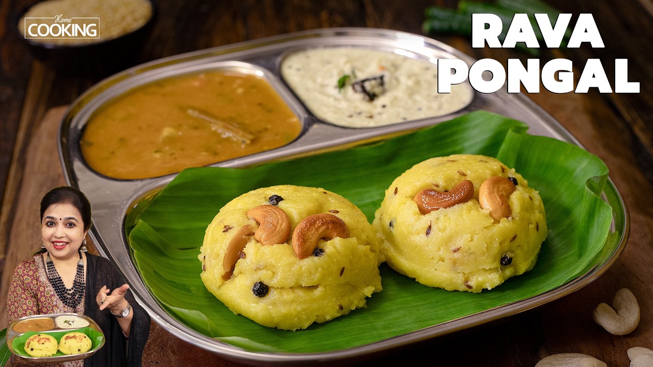 Rava Pongal in Under 15 Minutes | Morning Breakfast Recipes | Easy Sooji Pongal for Tiffin