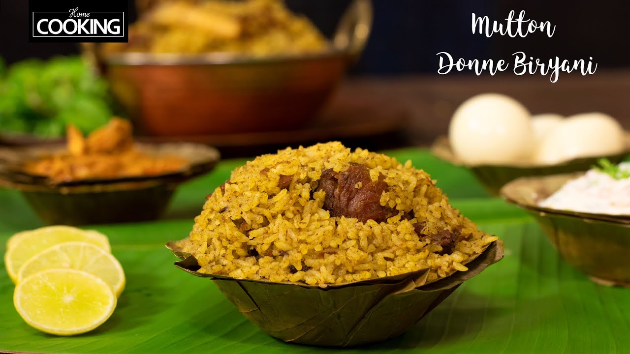 Mutton Donne Biryani Recipe || How to make Donne Biryani || Mutton biryani recipe @HomeCookingShow