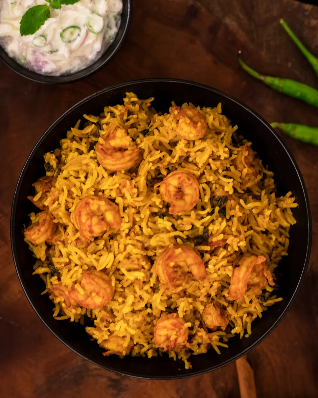 Prawn briyani