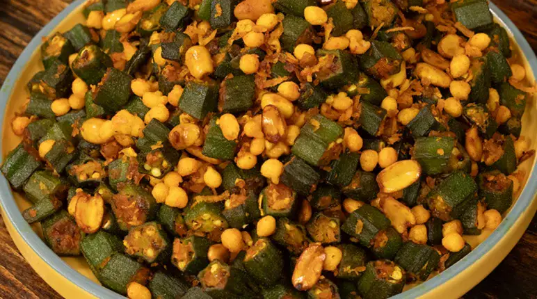 Bhindi Boondi fry