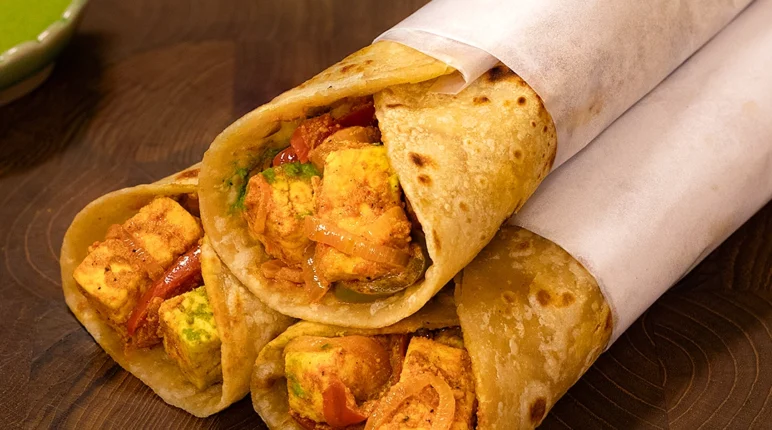 Paneer Kathi Roll 8 Paneer kathi Roll