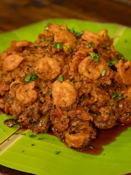 Chettinad prawn curry