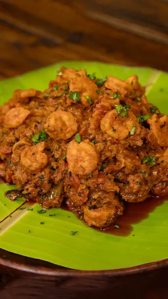 Chettinad prawn curry